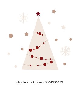 Weihnachtsbaumdesign. Vektorgrafik.
