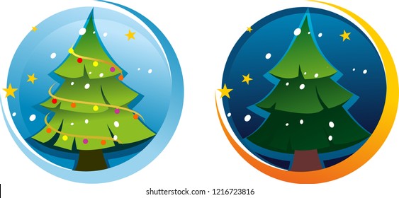 christmas tree in different variants