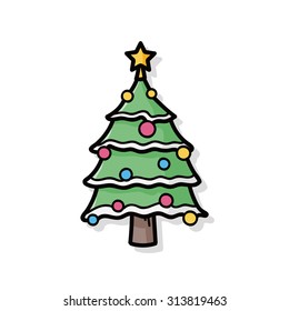 christmas tree doodle