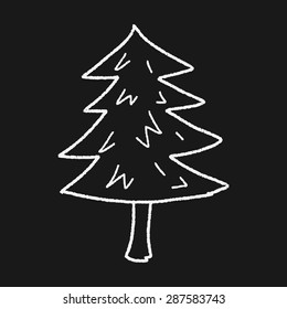 Christmas tree doodle drawing