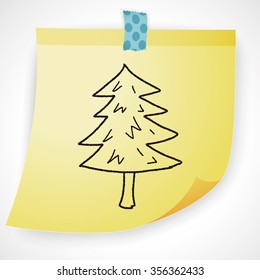 Christmas tree doodle drawing