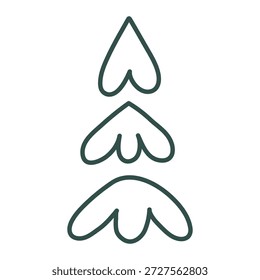 Chupeta de árvore de Natal. Esboço desenhado à mão. Ilustração vetorial, design plano