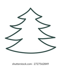Chupeta de árvore de Natal. Esboço desenhado à mão. Ilustração vetorial, design plano