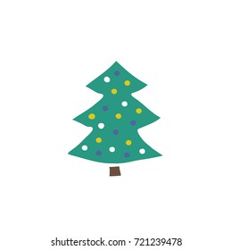 christmas tree doodle icon