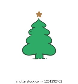 Christmas tree doodle, christmas ornament