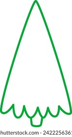 Christmas Tree Doodle Vector Illustration