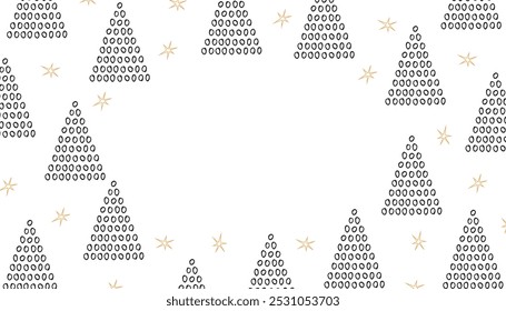 Christmas tree. A doodle-style painted Christmas tree. a beautiful frame for the new year. new year. template for creating a postcard. vector. on a white background.
