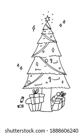 Christmas Tree Drawing Design Cartoon