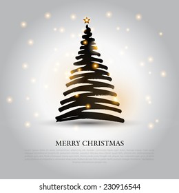 christmas tree drawn with dru brush