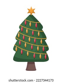 árbol de navidad con decoración de gotas