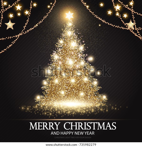 Immagini Natalizie Eleganti.Immagine Vettoriale Stock 735982279 A Tema Albero Di Natale Elegante Modello Di Royalty Free