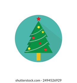 Christmas tree element icon vector flat design