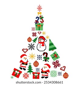 ein Weihnachtsbaum mit einem Element weihnachten 
 auf