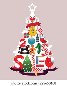 Christmas tree with Christmas elements