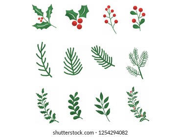Christmas tree elements set