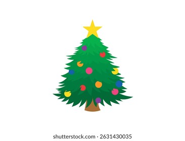 christmas tree evergreen pine fir vector emoji illustration symbol sign icon xmas 