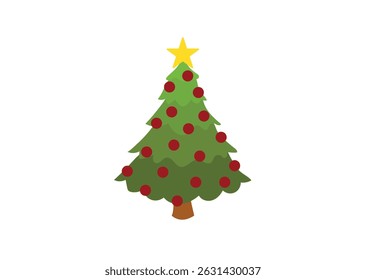 christmas tree evergreen pine fir vector emoji illustration symbol sign icon xmas 