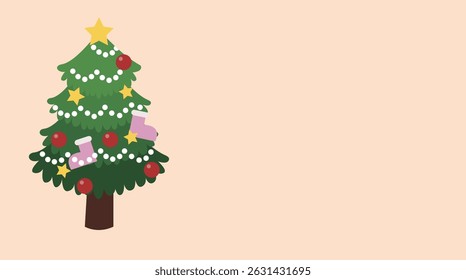 christmas tree evergreen pine fir vector emoji illustration symbol sign icon xmas banner template card frame ornament