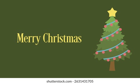 christmas tree evergreen pine fir vector emoji illustration symbol sign icon xmas banner template card frame ornament
