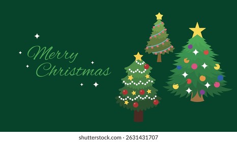 christmas tree evergreen pine fir vector emoji illustration symbol sign icon xmas banner template card frame ornament