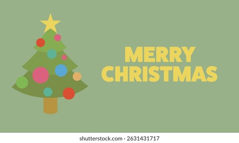 christmas tree evergreen pine fir vector emoji illustration symbol sign icon xmas banner template card frame ornament