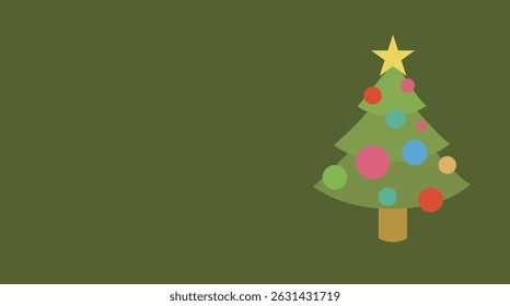 christmas tree evergreen pine fir vector emoji illustration symbol sign icon xmas banner template card frame ornament