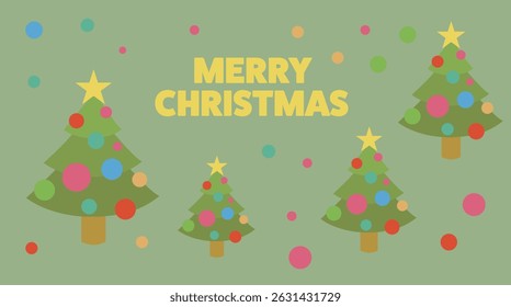christmas tree evergreen pine fir vector emoji illustration symbol sign icon xmas banner template card frame ornament
