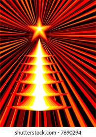 christmas tree, ex-USSR style, vector without gradient