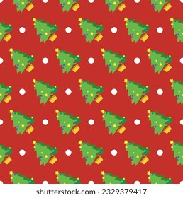 christmas tree fabric pattern with circle
