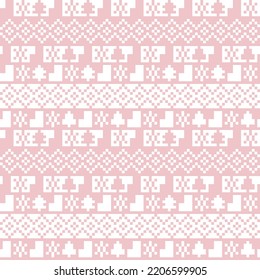 Christmas Tree fair isle pattern design for fashion textiles, knitwear and graphics