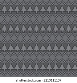 Christmas tree fair isle pattern design for fashion textiles, knitwear and graphics