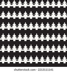 Christmas tree fair isle pattern design for fashion textiles, knitwear and graphics