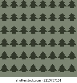 Christmas tree fair isle pattern design for fashion textiles, knitwear and graphics