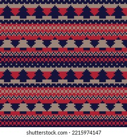 Diseño de patrones de islotes de la feria del árbol de Navidad para textiles de moda, prendas de vestir y gráficos