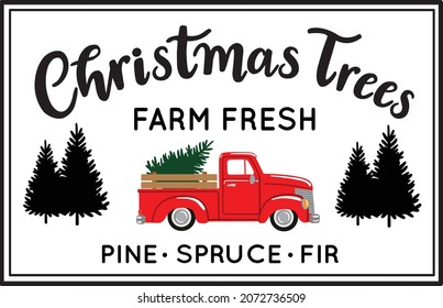 Christmas Tree Farm Vector Sign