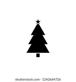 Christmas tree, fir-tree in the snow icon. Simple glyph vector of Christmas, New Year and holidays set for UI and UX, website or mobile application