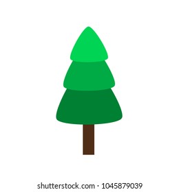 Christmas tree flat design.Vector illustration.
