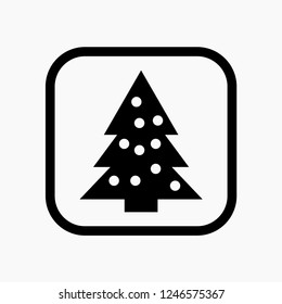 Christmas tree flat icon