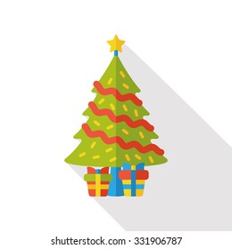 Christmas tree flat icon