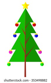 Christmas Tree - Flat Icon 
