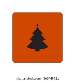 Christmas tree flat icon