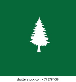 Christmas tree flat icon