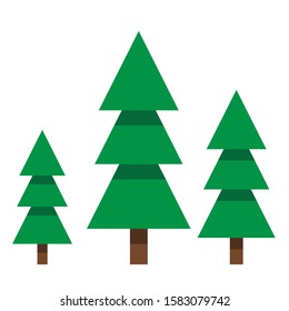 christmas tree flat icon illustration vector.