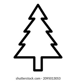 Christmas Tree Flat Icon Isolated On White Background