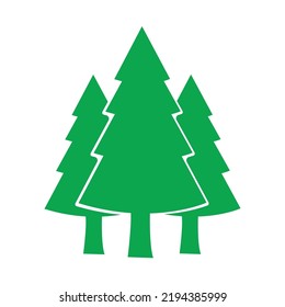 Weihnachtsbaum-Symbol auf weißem Hintergrund
