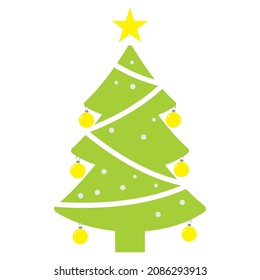 Christmas tree flat icon symbol
