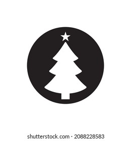 Christmas tree flat icon symbol
