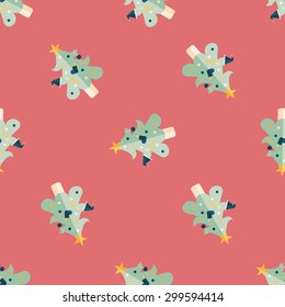 Christmas tree flat icon,eps10 seamless pattern background