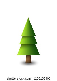 Christmas tree flat illustration