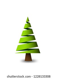 Christmas tree flat illustration